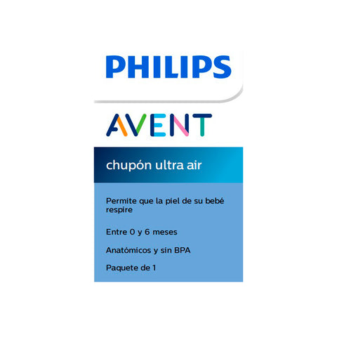 Chupete Avent Ultra Air Mariposa 0-6m Libre BPA