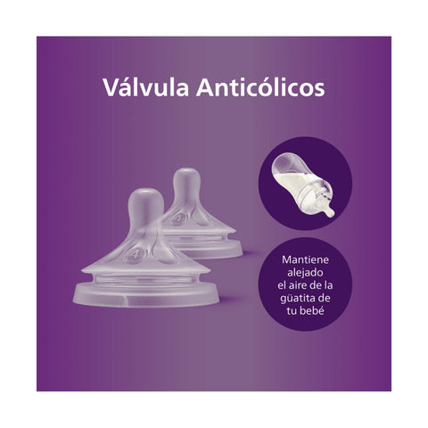 Tetina Natural Avent SCY964/02 3m+ Flujo rápido