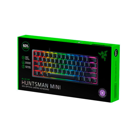 Teclado Gamer Óptico Razer Huntsman Mini Switch Púrpura USB RGB
