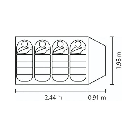 Carpa Coleman Darwin 2.0 4 Personas + Domo