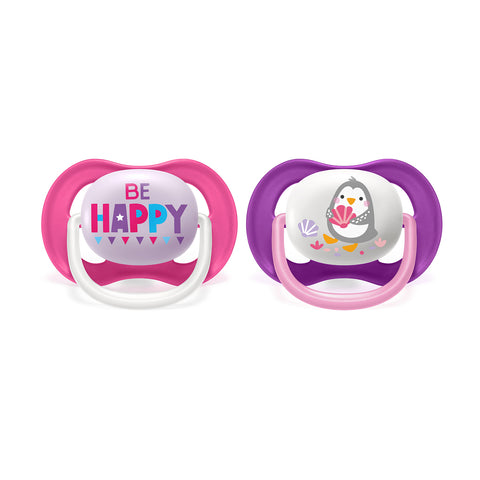 Chupete Avent Ultra Air Happy Pinguino 6-18m 2UN